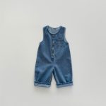 【73-100cm】サロペット ベビー デニム ノースリーブ - 画像 (3)