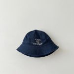 【GOODS】 デニムバケットハット ベビー 英字プリント 薄手 日よけ - 画像 (8)