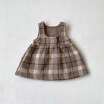 【73-100cm】ワンピース ベビー レトロ チェック - 画像 (14)