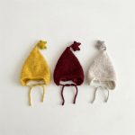 【GOODS】ニット帽 ベビー 耳あて付き 星モチーフ あったか かわいい