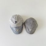 【GOODS】ベレー帽 ベビー ボーダー柄 英字刺繍 男女兼用 韓国風 - 画像 (6)