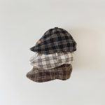 【GOODS】ベレー帽 ベビー レトロ チェック柄 クラシック - 画像 (3)
