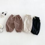 【73-110cm】パンツ 男の子 ワッフル カジュアル