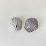 【GOODS】ベレー帽 ベビー ボーダー柄 英字刺繍 男女兼用 韓国風 - 画像 (7)