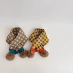 【GOODS】フラワー キッズ ベビー クロスデザイン チェック柄 花柄 厚手 防風 防寒 - 画像 (5)