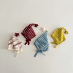 【GOODS】ニット帽 ベビー ボーダー柄星モチーフ 耳あて付き 厚手 防寒 - 画像 (4)