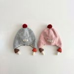 【GOODS】ニット帽 ベビー 耳あて付き キュート 防寒 保温 防風 あったか - 画像 (6)