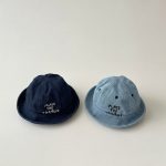 【GOODS】 デニムバケットハット ベビー 英字プリント 薄手 日よけ - 画像 (4)