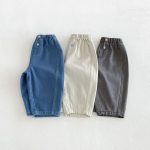 【80-130cm】パンツ 男の子 デニム パステルカラー