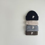 【GOODS】ニット帽 ベビー 韓国風 英字デザイン
