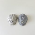 【GOODS】ベレー帽 ベビー ボーダー柄 英字刺繍 男女兼用 韓国風 - 画像 (8)