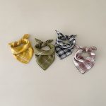 【GOODS】ヘッドスカーフ ベビー チェック柄 かわいい 男女兼用 オールシーズン