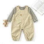 【73-100cm】サロペットorシャツorセットアップ ベビー ボーダー - 画像 (8)