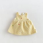 【80-130cm】ワンピース 女の子 暖かい キイロ