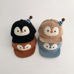 【GOODS】キャップ ベビー ペンギンモチーフ 韓国風 防風 お出かけ