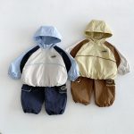 【80-130cm】パーカーorカーゴパンツ 男の子 フード付き 切り替え