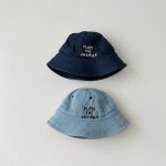 【GOODS】 デニムバケットハット ベビー 英字プリント 薄手 日よけ - 画像 (3)