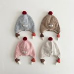 【GOODS】ニット帽 ベビー 耳あて付き キュート 防寒 保温 防風 あったか