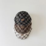 【GOODS】ベレー帽 ベビー レトロ チェック柄 クラシック