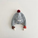 【GOODS】ニット帽 ベビー 耳あて付き キュート 防寒 保温 防風 あったか - 画像 (9)