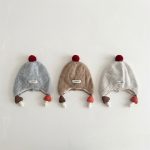 【GOODS】ニット帽 ベビー 耳あて付き キュート 防寒 保温 防風 あったか - 画像 (4)