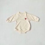 【66-90cm】ロンパース ベビー 韓国風 長袖ハート柄 - 画像 (16)