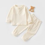 【73-110cm】セットアップ ベビー 無地 リブ - 画像 (3)