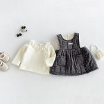 【73-100cm】セットアップ ベビー フリル襟 裏起毛 - 画像 (7)
