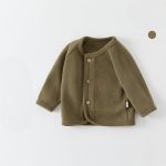 【73-110cm】カーディガン ベビー 無地 ニット - 画像 (4)
