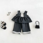 【73-100cm】セットアップorトップス ベビー 裏起毛 ダブル フリル襟 - 画像 (3)