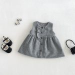 【73-100cm】トップスorワンピース 蝶結び キルティング 裏起毛 - 画像 (3)