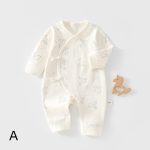 【52-66cm】カバーオール ベビー 北欧風 総柄 紐付き - 画像 (3)