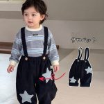 【73-110cm】トレーナーorサロペット 男の子 星柄 ボーダー