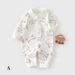 【59-90cm】カバーオール ベビー どうぶつ柄 シンプル - 画像 (2)