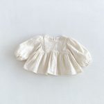 【80-130cm】シャツorパンツorサロペット 女の子 パフスリーブ 刺繍 - 画像 (8)