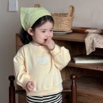 【73-110cm】 スウェットorボーダーパンツ 女の子 ハート カジュアル - 画像 (7)