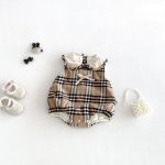 【66-90cm】トップスorロンパース ベビー チェック 裏起毛 - 画像 (3)