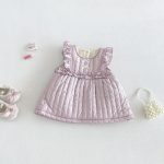 【73-100cm】トップスorワンピース ベビー 裏起毛 フリル襟 - 画像 (3)