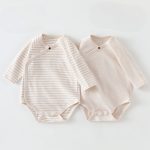 【59-90cm】ロンパース2点セット ベビー 無地＆ボーダー - 画像 (3)