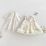 【73-100cm】 ワンピースorトップス ベビー 裏起毛 チュール - 画像 (3)