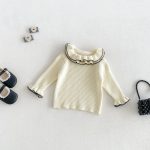 【73-100cm】セットアップorトップス ベビー 裏起毛 ダブル フリル襟 - 画像 (4)