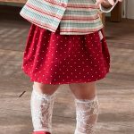 【73-100cm】カーディガンorスカート 女の子 カラフル ボーダー ドット - 画像 (6)