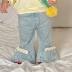 【73-110cm】スウェットorデニムパンツ 女の子 レース襟 カートゥーン - 画像 (11)