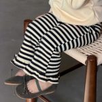 【73-110cm】 スウェットorボーダーパンツ 女の子 ハート カジュアル - 画像 (8)