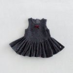 【80-130cm】トップスorワンピース 女の子 蝶結び 裏起毛 ハイネック - 画像 (4)