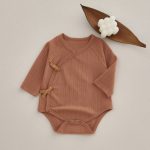 【52-80cm】ロンパース ベビー 無地 ジャカード - 画像 (5)
