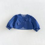 【80-130cm】ジャケットorワンピース 女の子 小花柄 パフスリーブ - 画像 (4)