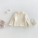 【66-90cm】ロンパースorトップス ベビー 裏起毛 うさぎ フリル襟 - 画像 (5)