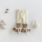 【73-100cm】トップスorレギンス ベビー 蝶結び キルティング - 画像 (3)