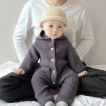 【66-100cm】カバーオール ベビー フード付き ニット - 画像 (5)